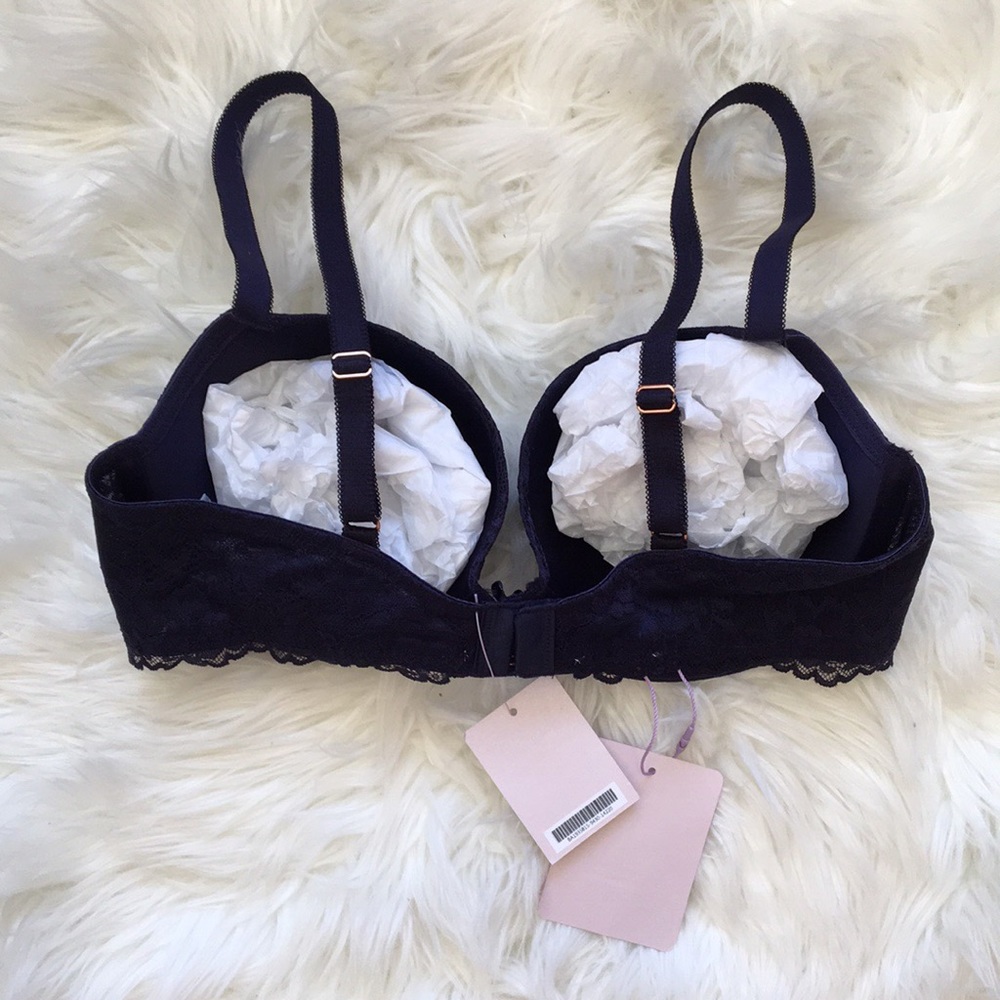 Savage X Fenty Allover Lace T-Shirt Bra in Eclipse - Picture 5 of 6